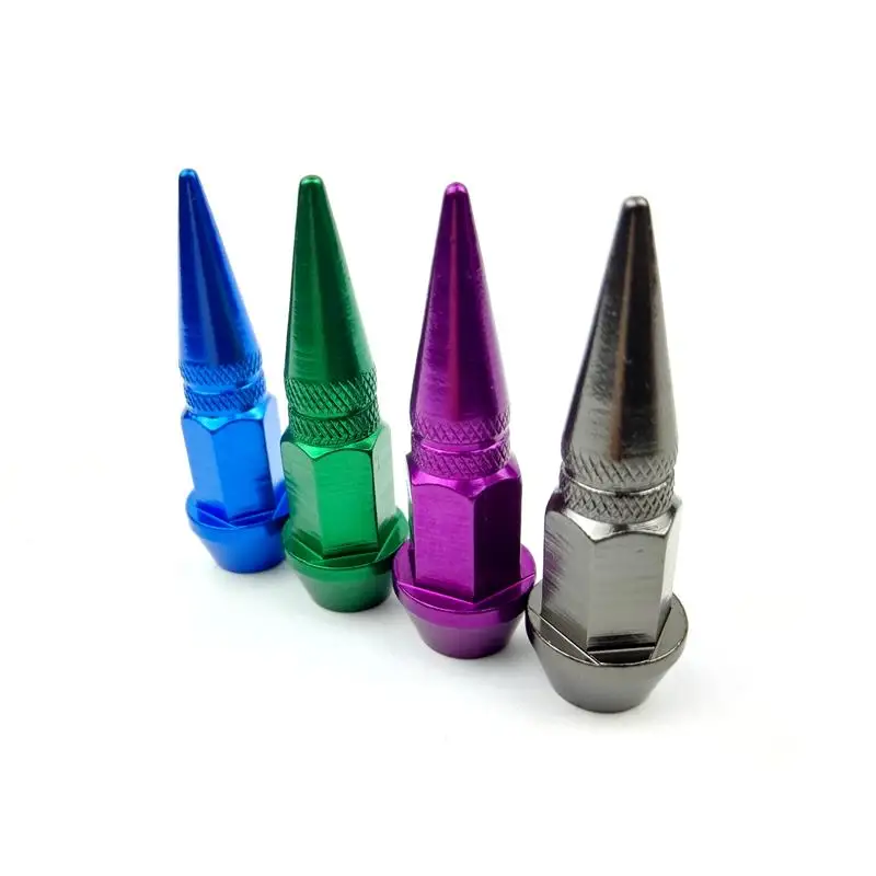 

Metal Colored Hexagonal Bullet Car Wheel Tire Tyre Air Dust Valve Stem Cap