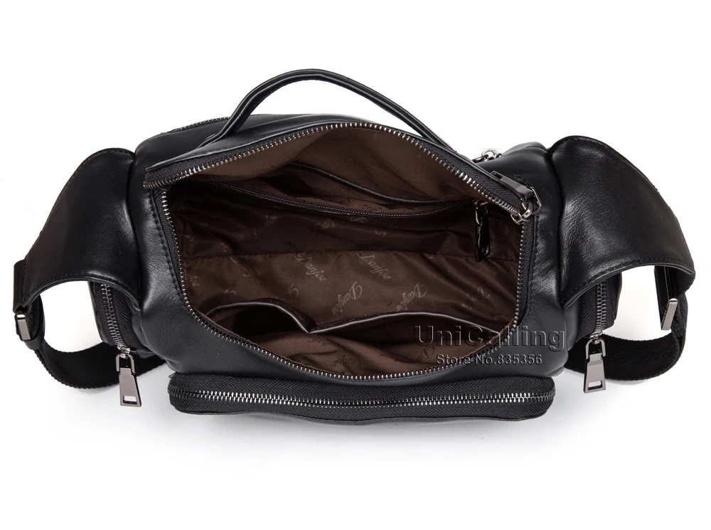 UniCalling Мужская брендовая модная сумка через плечо из натуральной кожи, мужская повседневная сумка в форме багажника