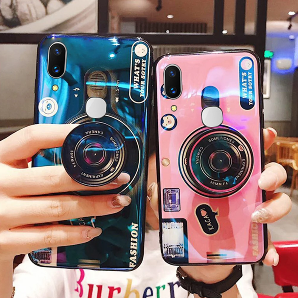 

For Vivo IQOO X27 V11 V11 V15 Pro V11i Case Camera Stand Holder Soft TPU Cover For ViVO 23i Y83 Pro Y97 X21s NEX A S Back Case