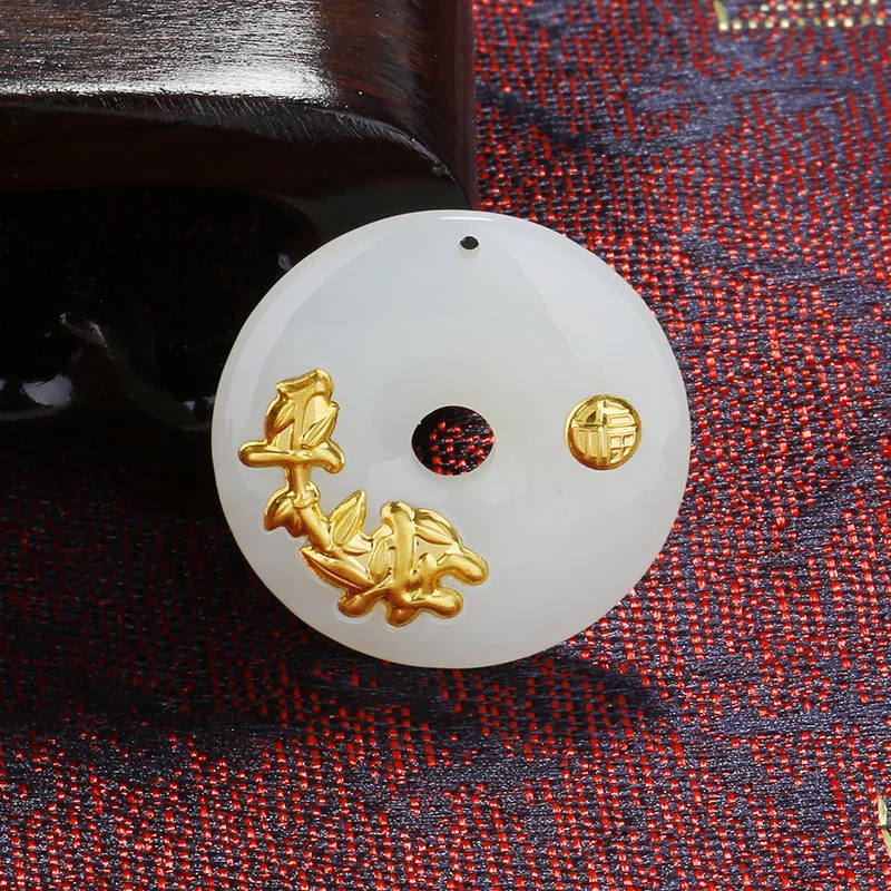 

2019 New Choker Necklace Cluci Cage Pendants Asg Factory Direct Sale Inset Jades Peace Clasp Pendant Inlaying With Hetian
