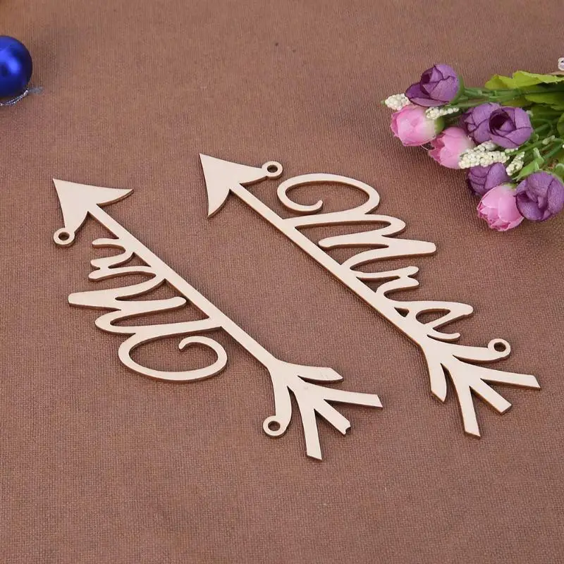 2 шт креативные деревянные MR & MRS украшения DIY ремесла свадебный Декор для