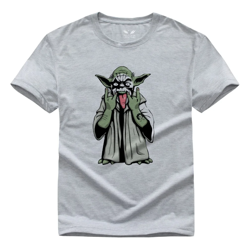 Star Wars Yoda Men T Shirts Round Neck Male Tee Shirt Short Sleeve