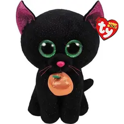 Ty Beanie Боос плюшевые куклы Черный кот с тыквой игрушки 6 "15 см с тегом