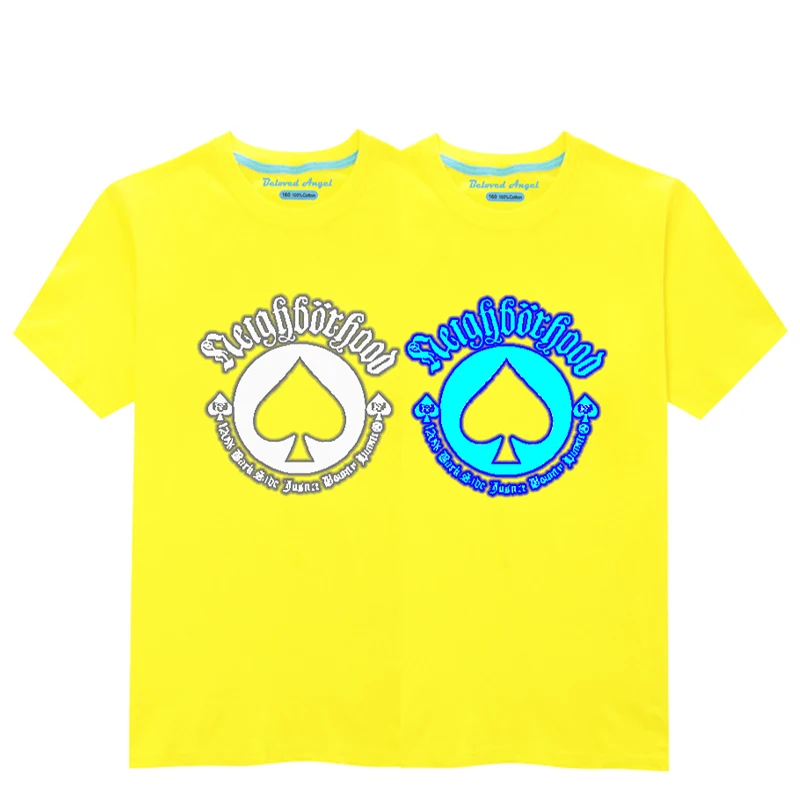 Светящаяся в темноте флуоресцентная Детская футболка с логотипом супергероя летняя одежда с рисунком для мальчиков и девочек светящаяся футболка модные футболки для малышей