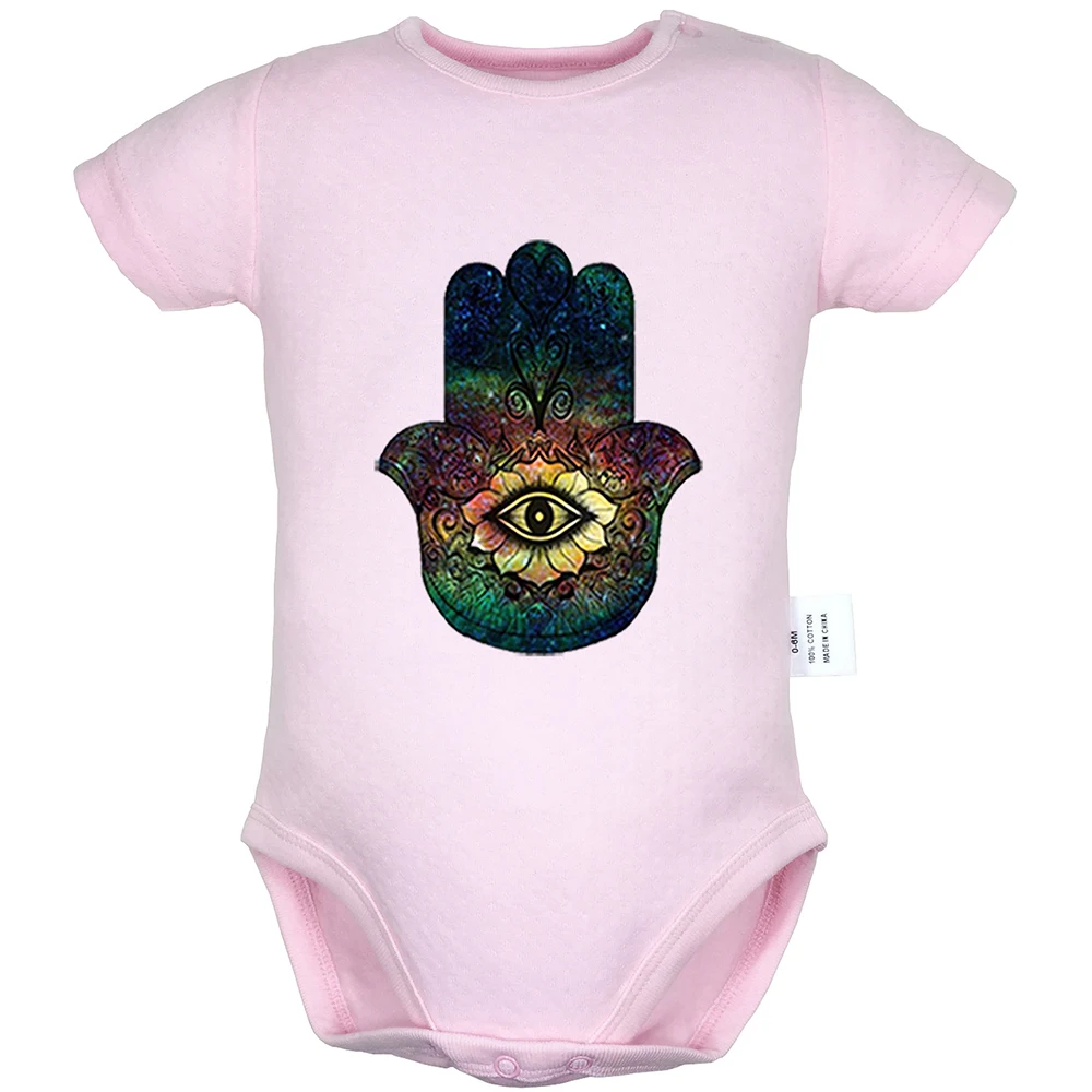 

All Time Low Symbol Spiritual Hand Evil Eye Snow White Design Newborn Baby Bodysuit Suit Toddler Onsies Jumpsuit Cotton Clothes