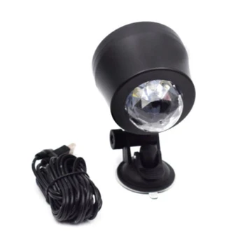 

6-Color Car Interior Light Voice Control Mini Music Rhythm Sound Disco DJ Stage LED RGB Ball Lamp Practical Flash Lamp