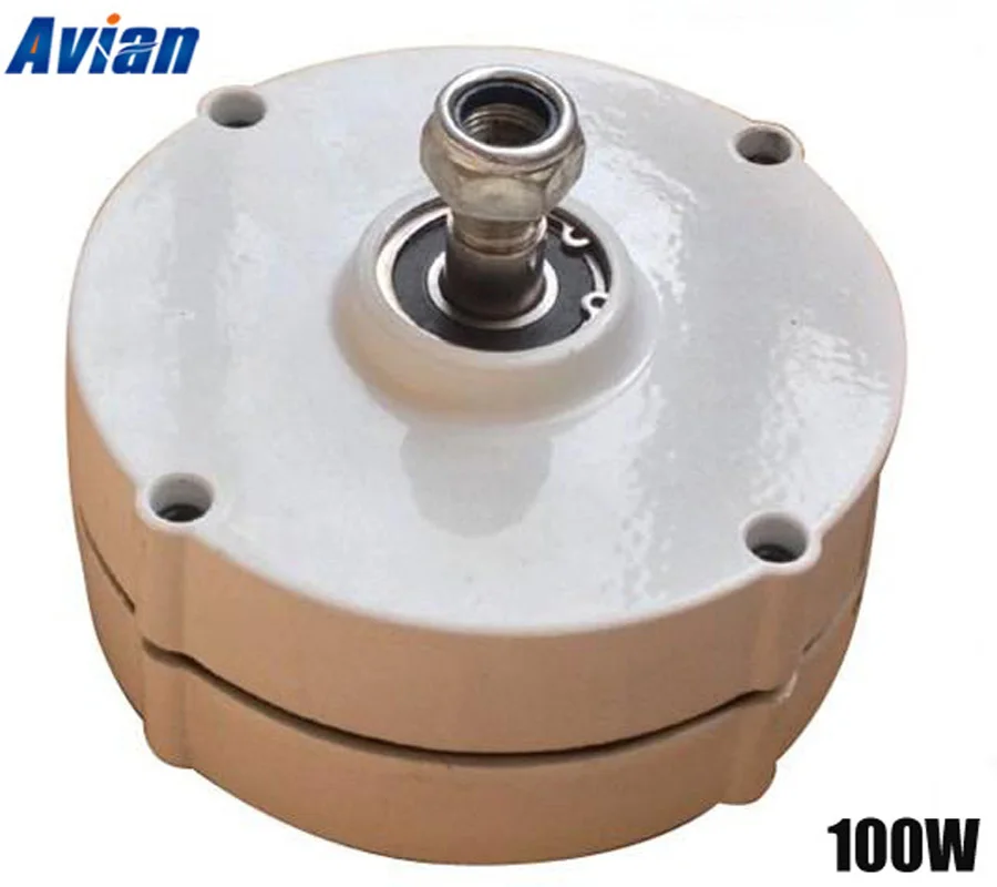 

100W Permanent Magnet Generator 600RPM 12V 24V AC Alternator for Vertical or Horizontal Wind Generator
