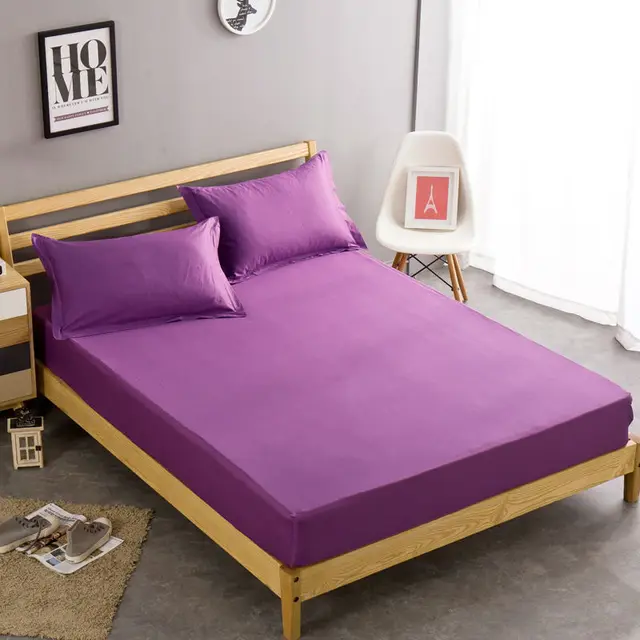 Purple Red Solid Color Bed Sheets 100 Cotton Ed Sheet Purple Red Solid Color Bed Sheets 100 Cotton Ed Sheet Single Queen King Size