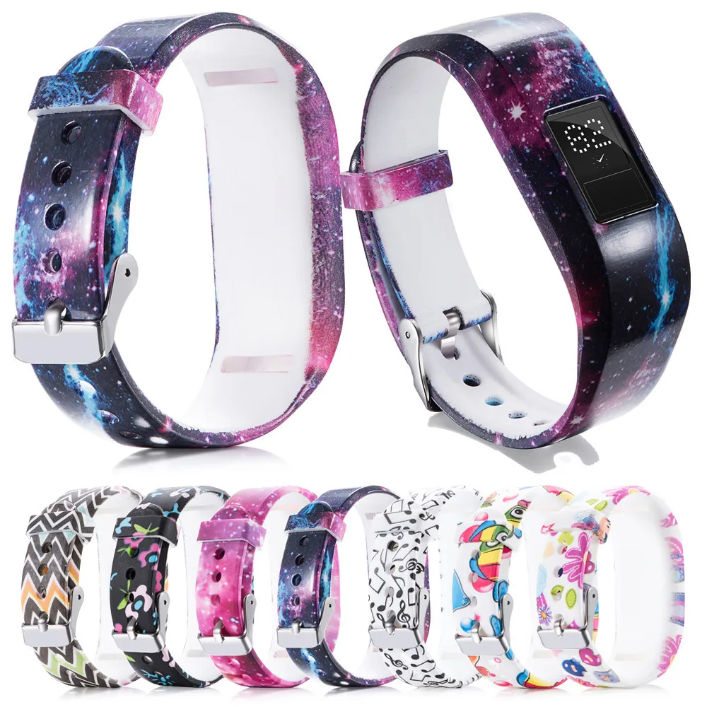 Силиконовый ремешок для наручных часов Garmin VivoFit Jr / 2 детские фитнес носимые