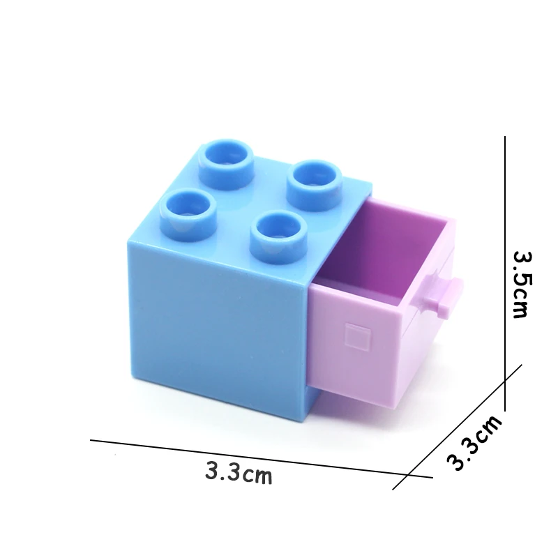 Диван зеркало стул кровать сковорода обеденный стол набор кирпичи большие частицы строительные блоки совместим с Duplo аксессуар Дети DIY игрушки