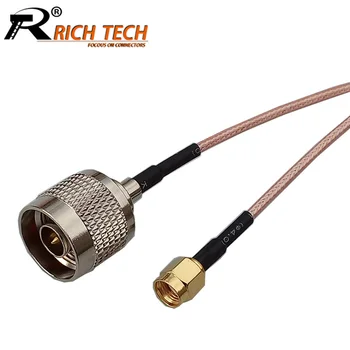 

10pcs/lot N Male Plug to RP SMA Male Connector RG316 Coaxial Cable Assembly SMA to N Plug Pigtail Cable 15cm/50cm/100cm