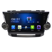 10.2″ Quad Core Android 6.0 1G RAM Car Radio for Toyota Highlander Kluger 2008-2012 with GPS Navigation steering wheel Free map