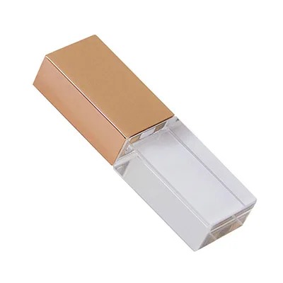 Роскошный Кристалл форма 64 ГБ 16 ГБ 32 ГБ флеш-диск USB 2,0 светодиодный флеш-накопитель Memory Stick Thumb Drive водонепроницаемый дисковый накопитель U диск подарок - Цвет: Rose Gold
