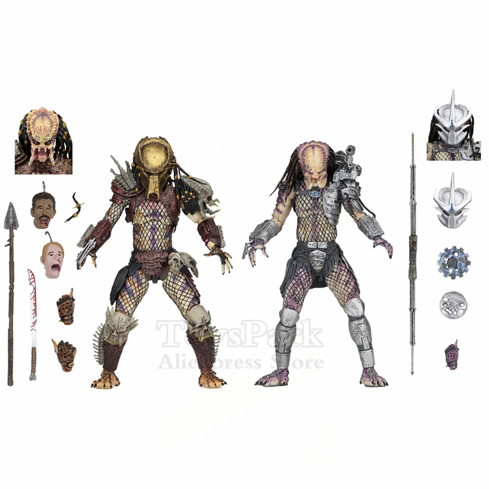 

2018 NECA Predator Ultimate Bad Blood vs Enforcer 7" Action Figures Dark Horse Comic Book Series Collectible Doll Toys Original