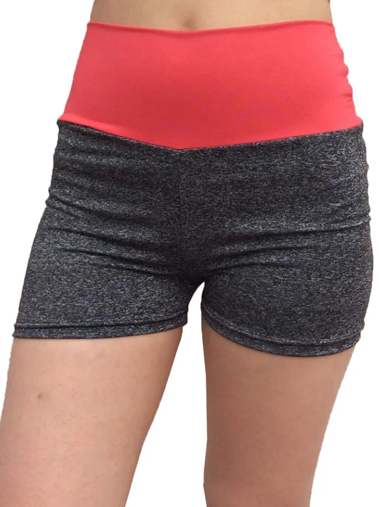 

Women Patchwork Color Sports Shorts Gym Workout Waistband Skinny Quick Drying Short Pant Elastic Summer Sweatpants