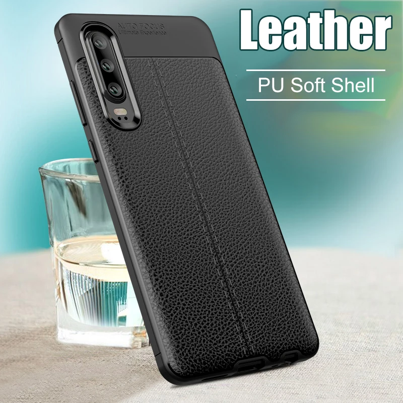 

Ultra Thin Leather PU Soft Case On The For Huawei P20 Pro P30 Lite Honor 10 Full Cover For Huawei P Smart 2019 Shockproof Case