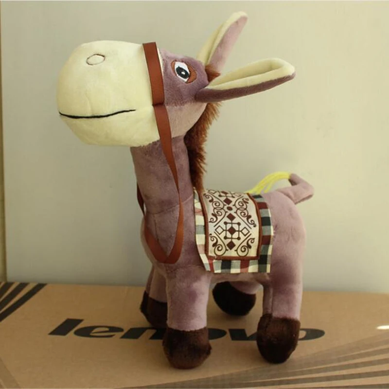 

25cm Soft Simulation Donkey Plush Toys Cute Animal Stuffed Dolls Kawaii Pillow Gift for Kids Toys G0281