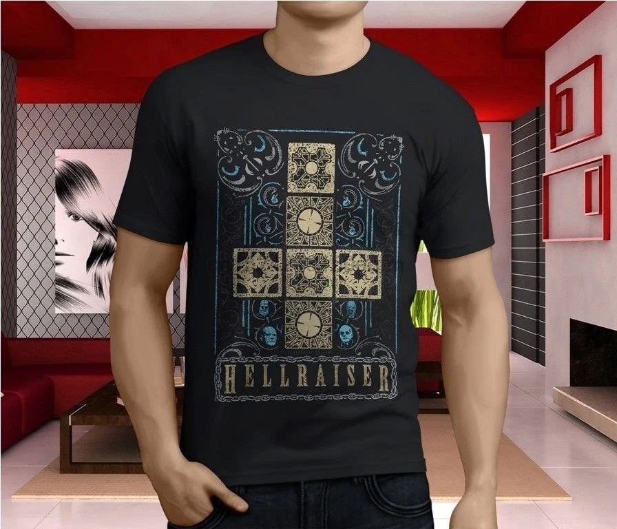 Новый HELLRAISER пинхед ужас фильм триллер Мужская черная футболка Размер S