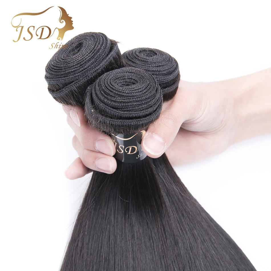 JSDShine Brazilian Hair Weave Bundles With Closure Straight Human Hair Bundles With Closure Non Remy Hair Extension Lace Closure JSDShine Brazilian Hair Weave Bundles With Closure Straight Human Hair Bundles With Closure Non Remy Hair Extension Lace Closure