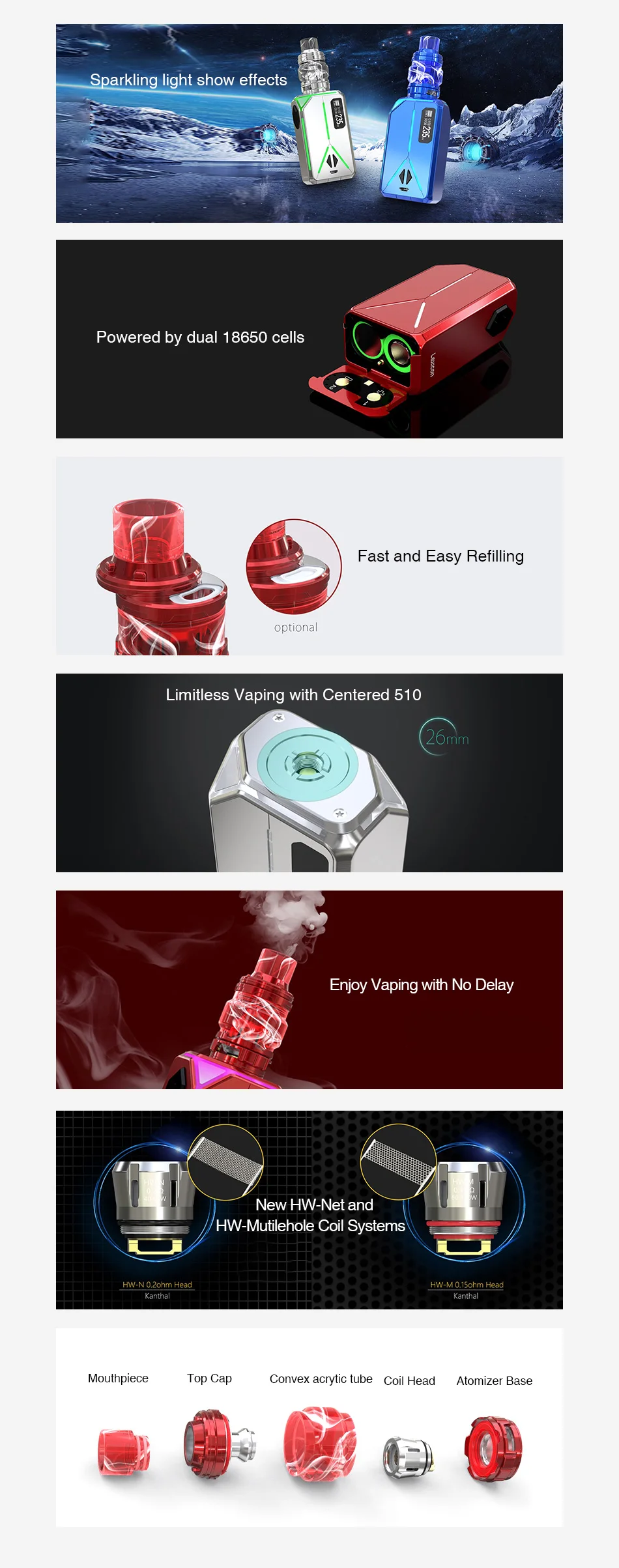 Eleaf Lexicon 235W TC Kit with ELLO Duro