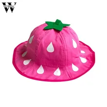 Милые детские шапки клубника Панама с принтом складываемая шляпа рыбака шляпа