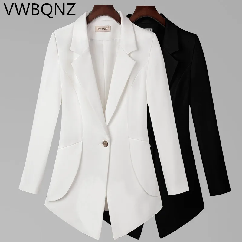 Spring Autumn OL professional casual blazer slim long