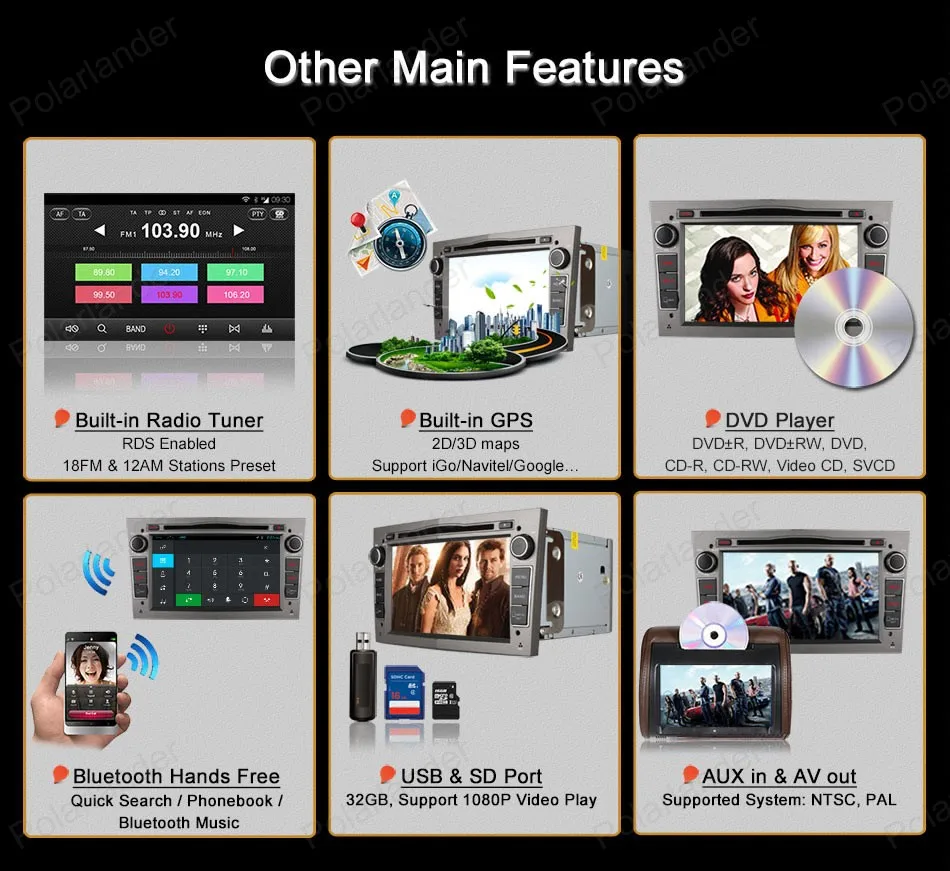 Clearance 2 din 7" GPS Stereo Radio android 4.4 for Vauxhall Opel Astra H G J Vectra Antara Zafira Corsa Quad core Car DVD Player 14