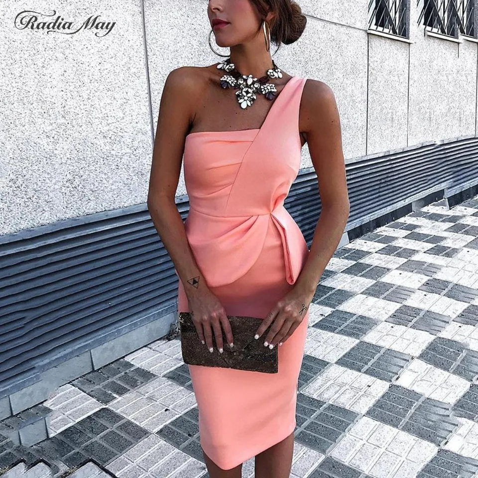 short pink cocktail dress