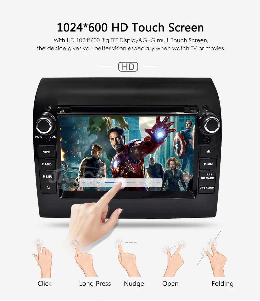 Sale New Link  Ram 4G Android 9.0 9.1 Car Stereo For Fiat Ducato Jumper Boxer 2GB RAM DVD Headunit Bluetooth GPS Navigation TDA7851 8