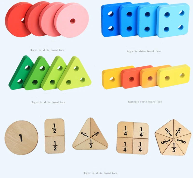 Новые детские игрушки деревянные блоки формы членистые доска Монтессори преподавания опираясь образования building плаху матч игрушка