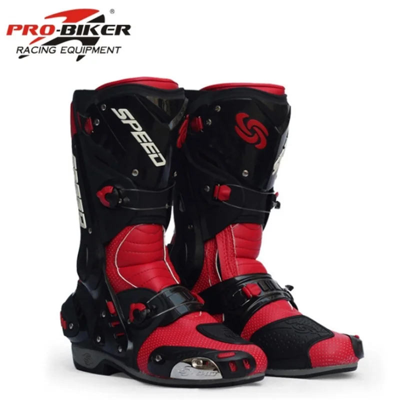 

PRO-BIKER Motorcycle Boots Protective Motocross Racing Speed Motorbike Shoes Moto Boot Dirt Bike Cycling Sports Botas B1003