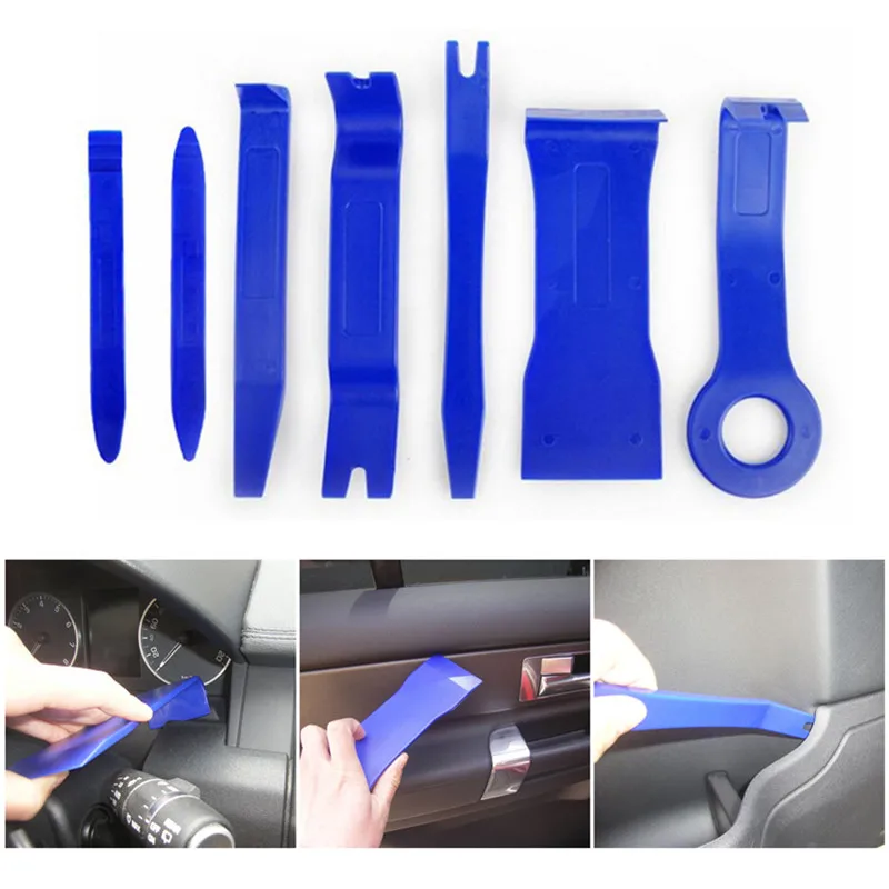 

7Pcs Tool Set Plastic Car Repair Tool Voiture Inside Door Plank Lever Auto Door Removal Tools Car Stereo Disassembly Tool Kit