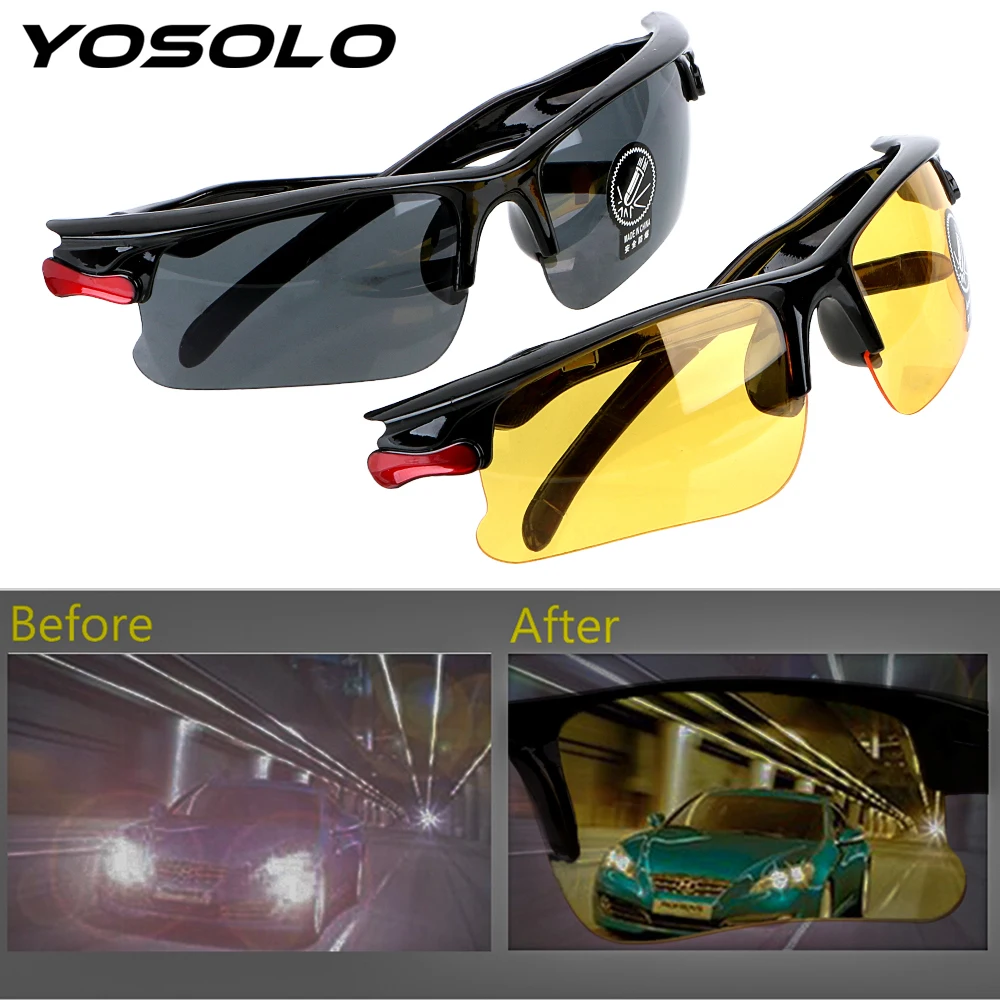 Car Night Vision Glasses Anti Glare Protective Gears Sunglasses Night Vision Driver Goggles