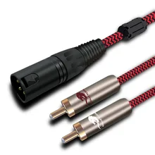 Премиум аудио кабель двойной RCA для XLR 3 контактный динамик XLR 2 соединитель-гнездо типа RCA OFC кабель усилителя экранированный 1 м 3 м 5 м 8 м 10 м 12 м 15 м