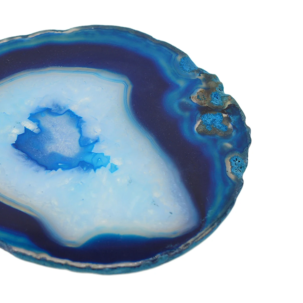 6pcs Colorful Irregular Agate Slice Quartz Crystal Coaster Placemat Decoration Ornaments for Jewelry Making DIY Pendant Charms