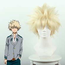 Парики из японского аниме «Мой герой», карнавальный парик Bakugo, костюм кацуки для косплея, парики для Хэллоуина, карнавальные парики