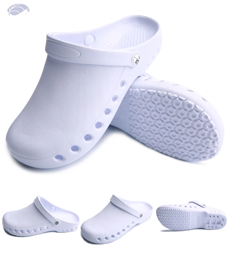 Рабочая Тапочки женские летние сандалии шлепанцы врач-мужчина резиновые шлепанцы белые туфли медсестры экспериментальной нескользящая