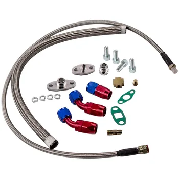 

gt3037 t70 Turbocharger Turbo Oil Feed Return Drain Line fitting gaskets kit