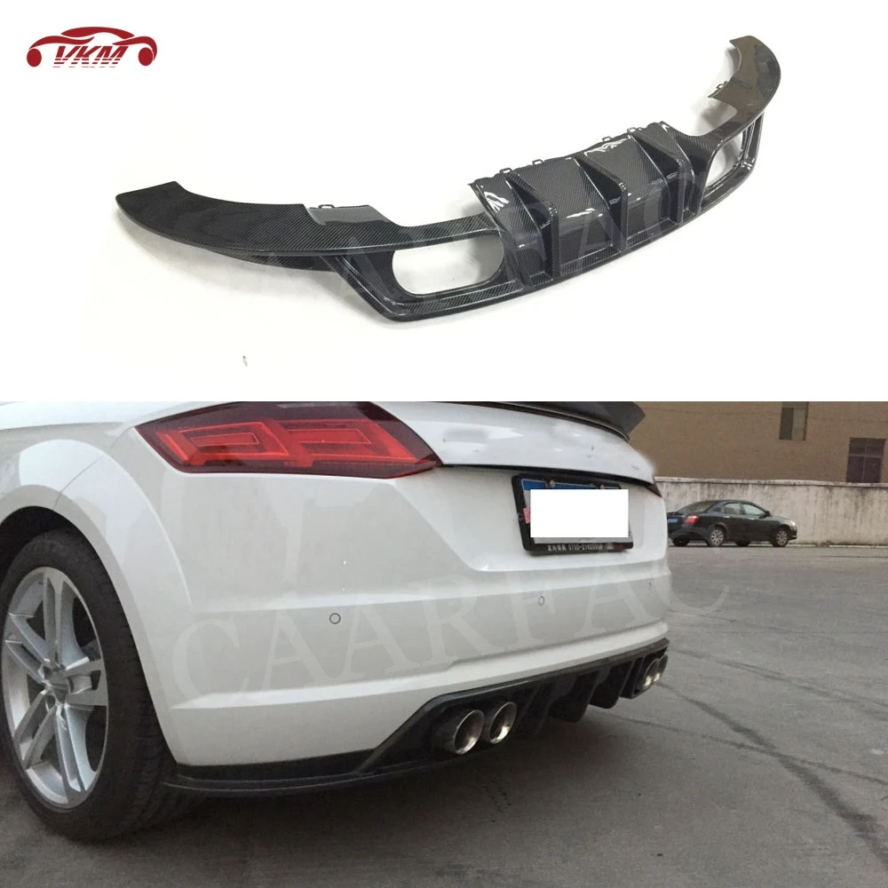 

For Audi TT Rear Bumper Lip Diffuser Spoiler For Audi TT TTS TTRS 2014 - 2017 BT Style Rear Plate Car modify Accessories