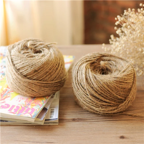 

10M 1mm 2mm 3mm Natural Jute Twisted Cord DIY Craft Decorative Handmade Accessory Cords Hemp Jute Rope for Packing Tag CD17b