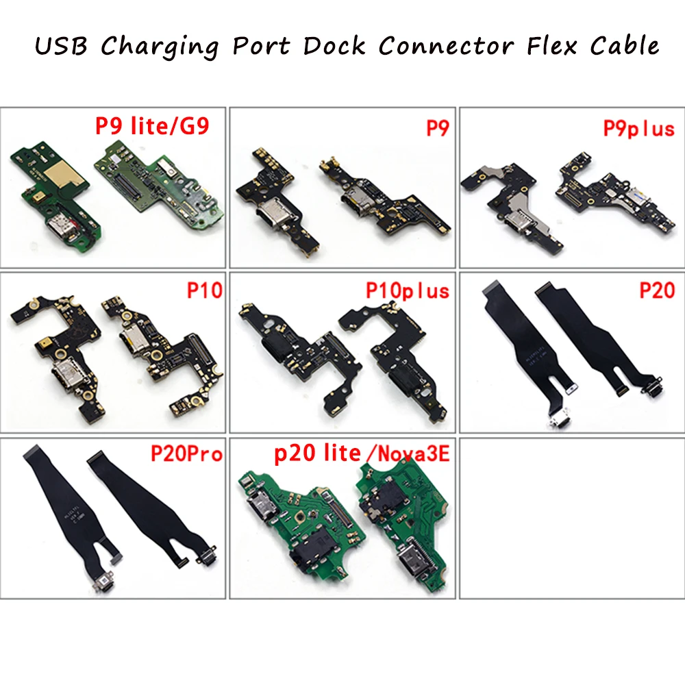 

1pcs New USB Charging For Huawei P9 lite P10 lite P9 Plus P10 Plus P20 P20 pro p20 lite Charger Port Dock with Microphone Board