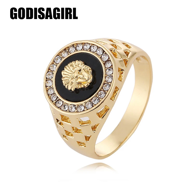 New Fashion Gold and Silver Colors Classic Men's Punk Style Hip Hop Ring males man Finger rings for men women Size7-12