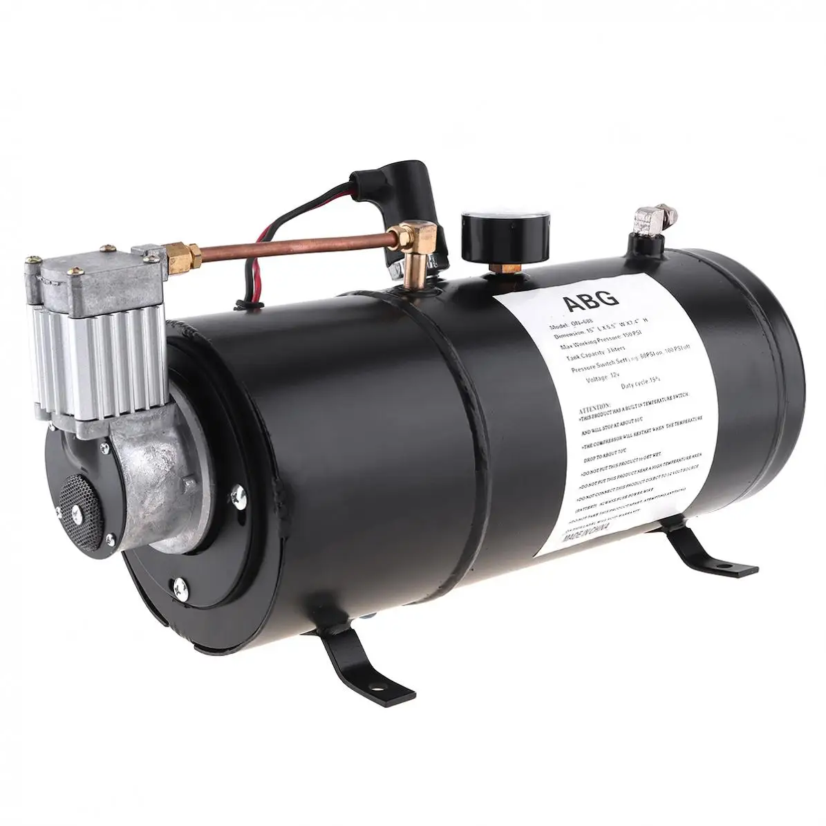 Super luchthoorn 12V/24V 17 150DB luchthoorn met compressor, auto claxon, vrachtwagen hoorn, marine trein, motorfiets, motorfiets trein hoorns kit (kleur: rode motor, maat: 12V