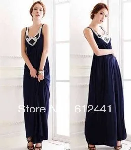 Free Shipping Fashion New Style Women Blue Shinning Evening Dress Lady Girls Long Skirts | Женская одежда