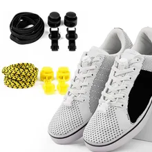 Fashion Lazy Shoelaces No Tie Shoe Lace Elastic Flat Lace System Lock Sports Travel Shoelaces Runner Trainer Hot Candy Color