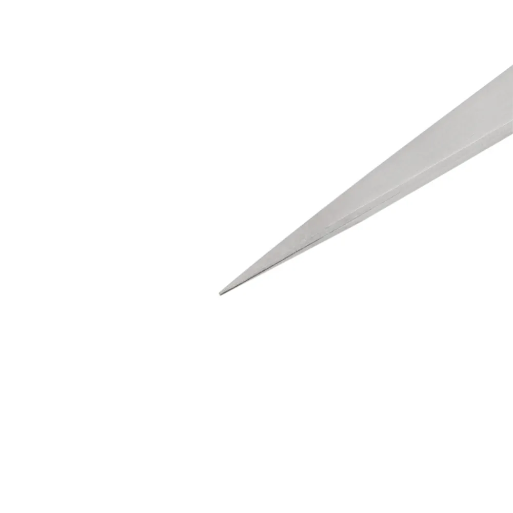 FIXFANS Stainless Steel Ultra Thin Precision Cross Lock Reverse Action Tweezers Holding Tightly DIY Jewelry Hobby Craft Tool