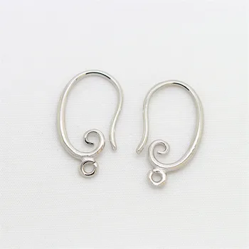 

free shipping HOT Wholesale 50pcs 925 Sterling Silver Hook Earring Earwire DIY Jewelry Finding Accessories