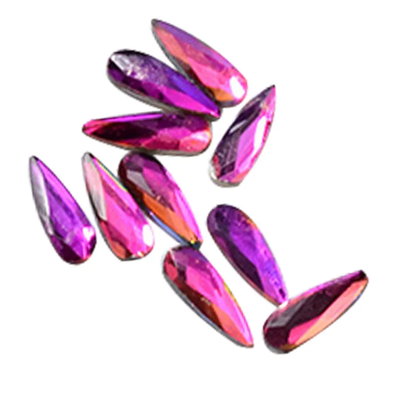 10 шт./пакет Блеск Стразы 3D нейл-арта украшения для ногтей Стикеры с украшением в виде кристаллов разноцветные аксессуары для ногтей со стразами материалы - Цвет: 10