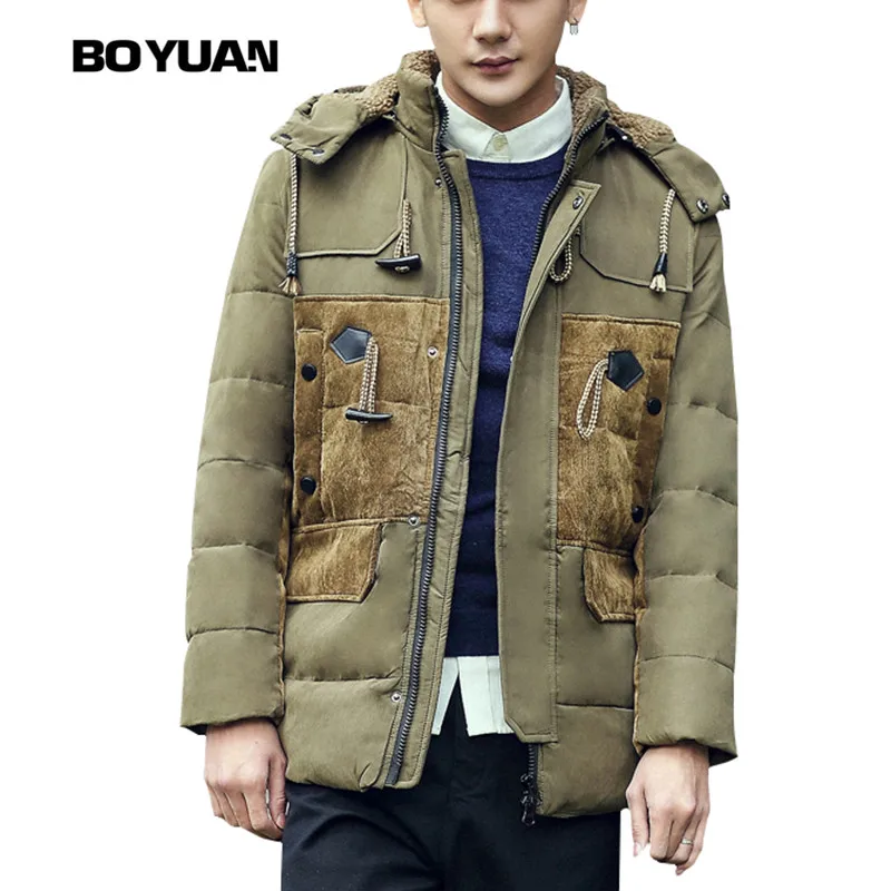 Boyuan Down Coat Down Jackets And Coats Men Winter Coat And Jacket Winter Jacket Men Mens Hooded Fur Coats Men Down Jacket Y8501