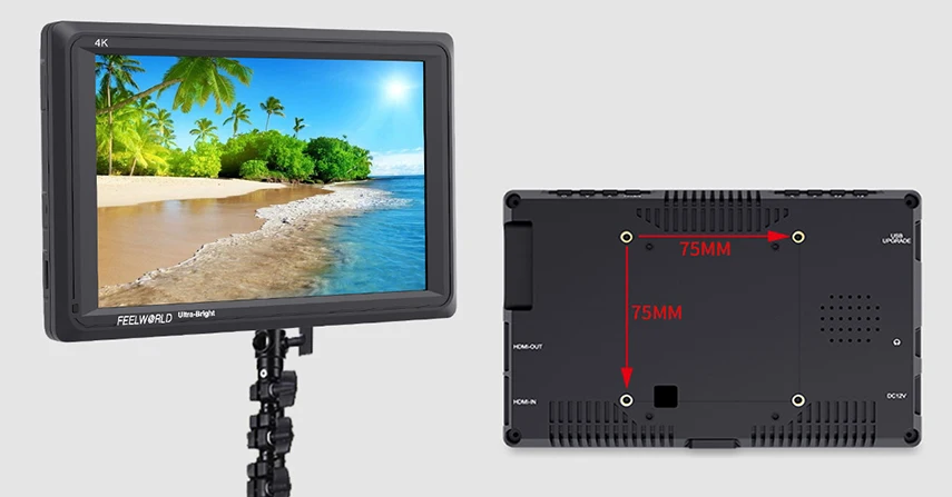 ultra bright monitor with VESA mounting holes